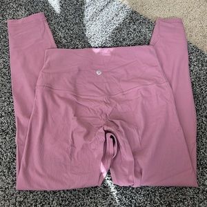 Ribbed Align Lululemon Leggings Size 6 pink-purple color